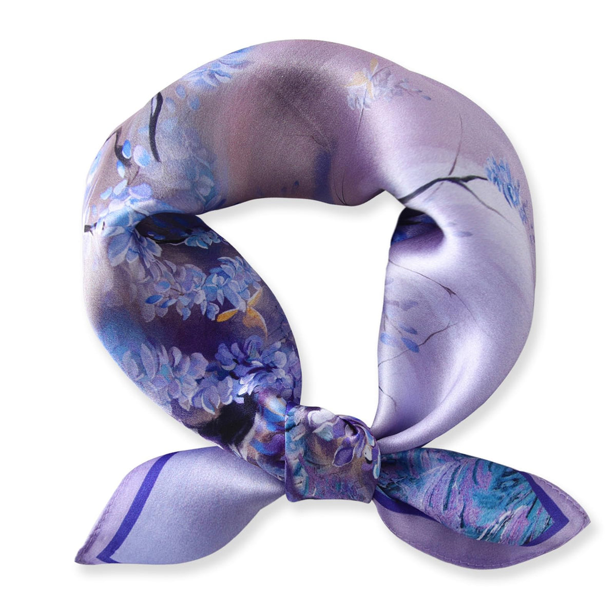 Ciormis 100% Mulberry Silk Scarf-Women's 21''/27''Square Silk Hair Head Scarf Neckerchief with Gift Packaged