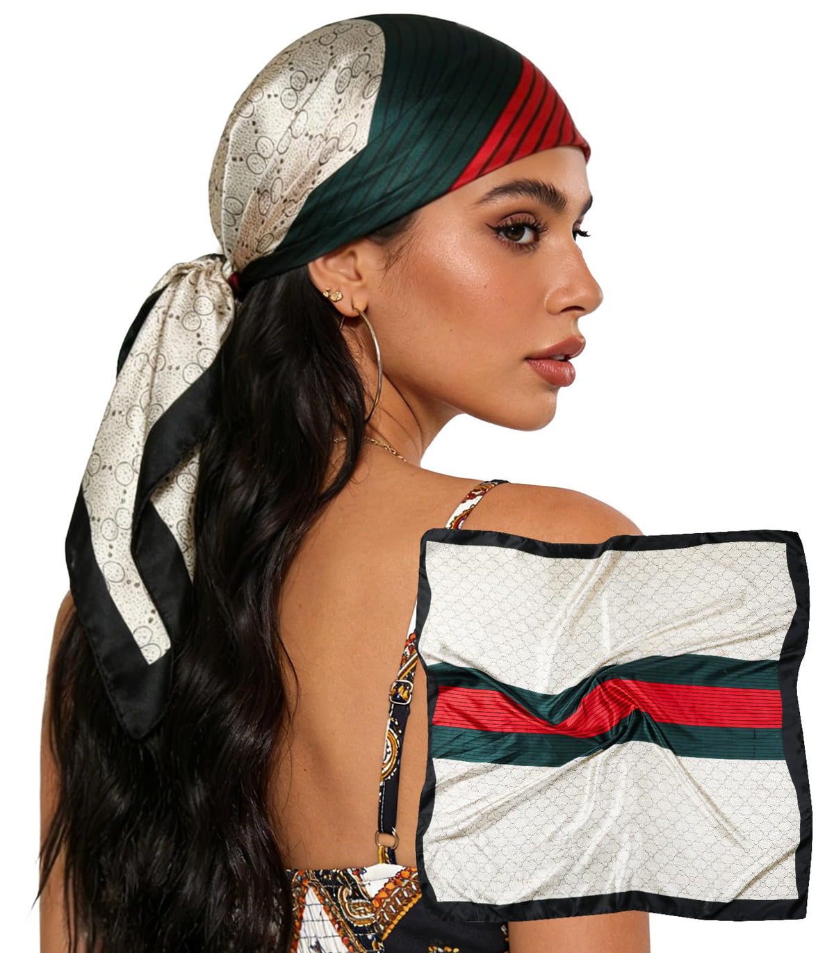 Sumolux Head Hair Scarf for Women 35" Like Satin Silk Hair Wrapping Bandana