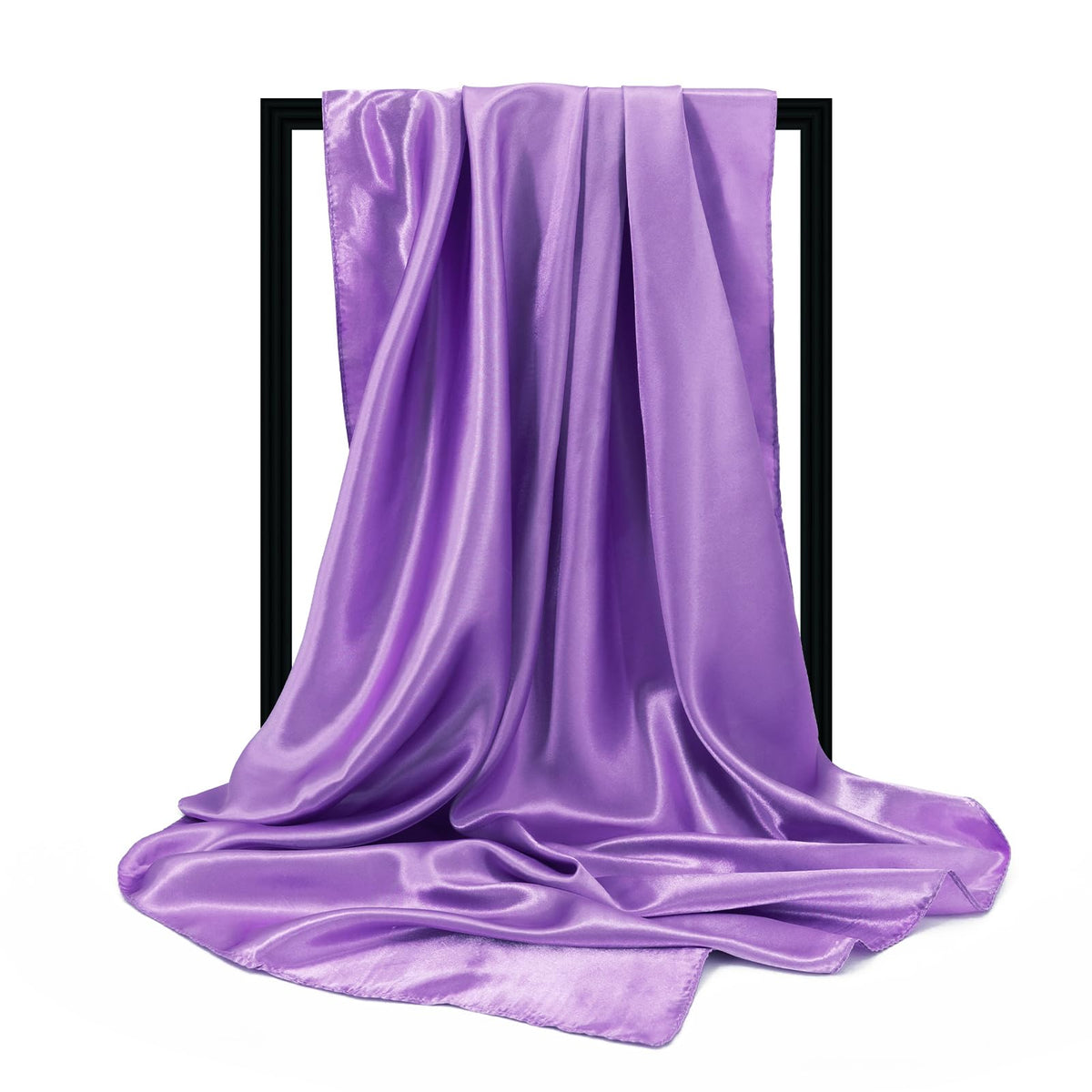 vimate 35" Square Silk Like Head Scarf - Women's Fashion Satin Scarf Bandana for Hair Wrapping at Night.