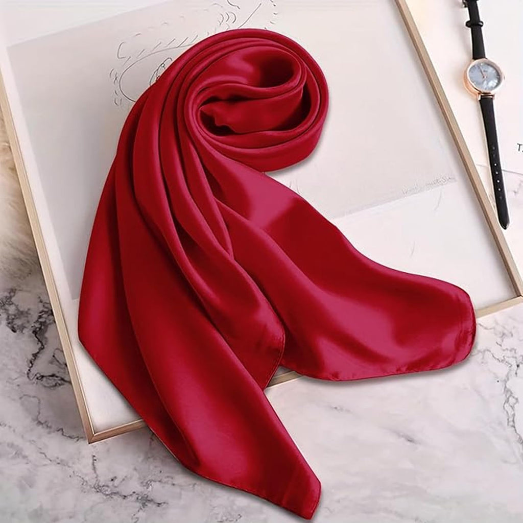 Ciormis 100% Mulberry Silk Scarf-Women's 21''/27''Square Silk Hair Head Scarf Neckerchief with Gift Packaged