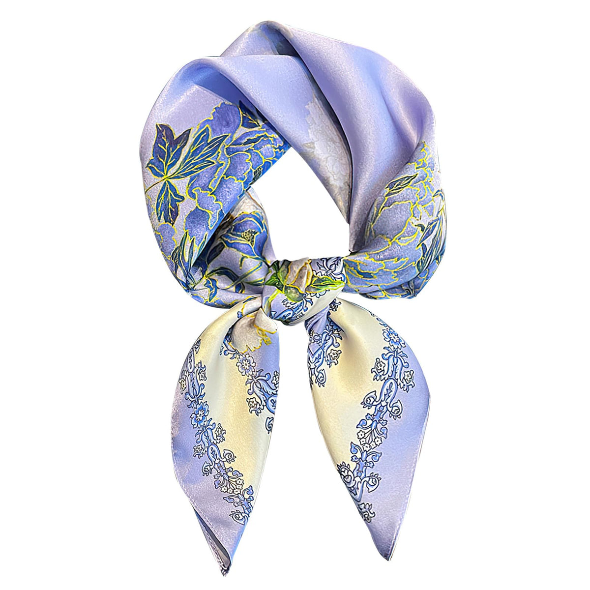 Ciormis 100% Mulberry Silk Scarf-Women's 21''/27''Square Silk Hair Head Scarf Neckerchief with Gift Packaged