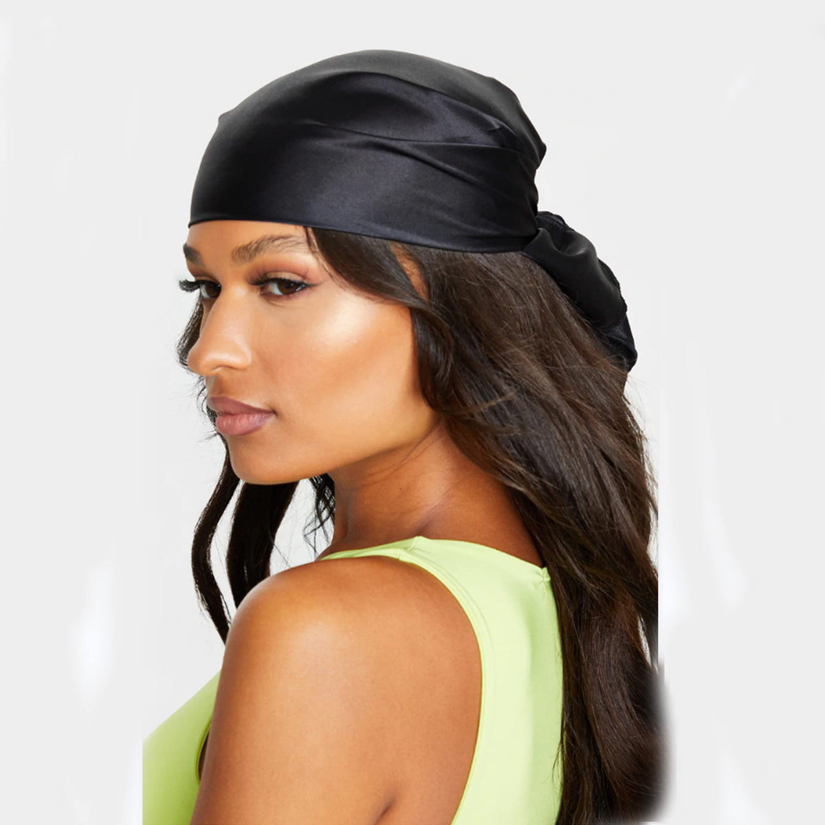 vimate 35" Square Silk Like Head Scarf - Women's Fashion Satin Scarf Bandana for Hair Wrapping at Night.