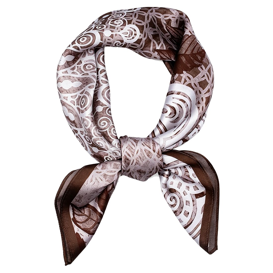 100% Silk Square Scarf for Hair-25.6" Women Men Neckerchief & Headscarf