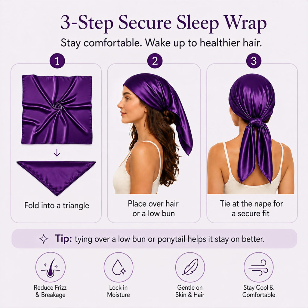 PoeticEHome 100% Mulberry Silk Head Scarf for Women, 35 x 35 Inch Square
