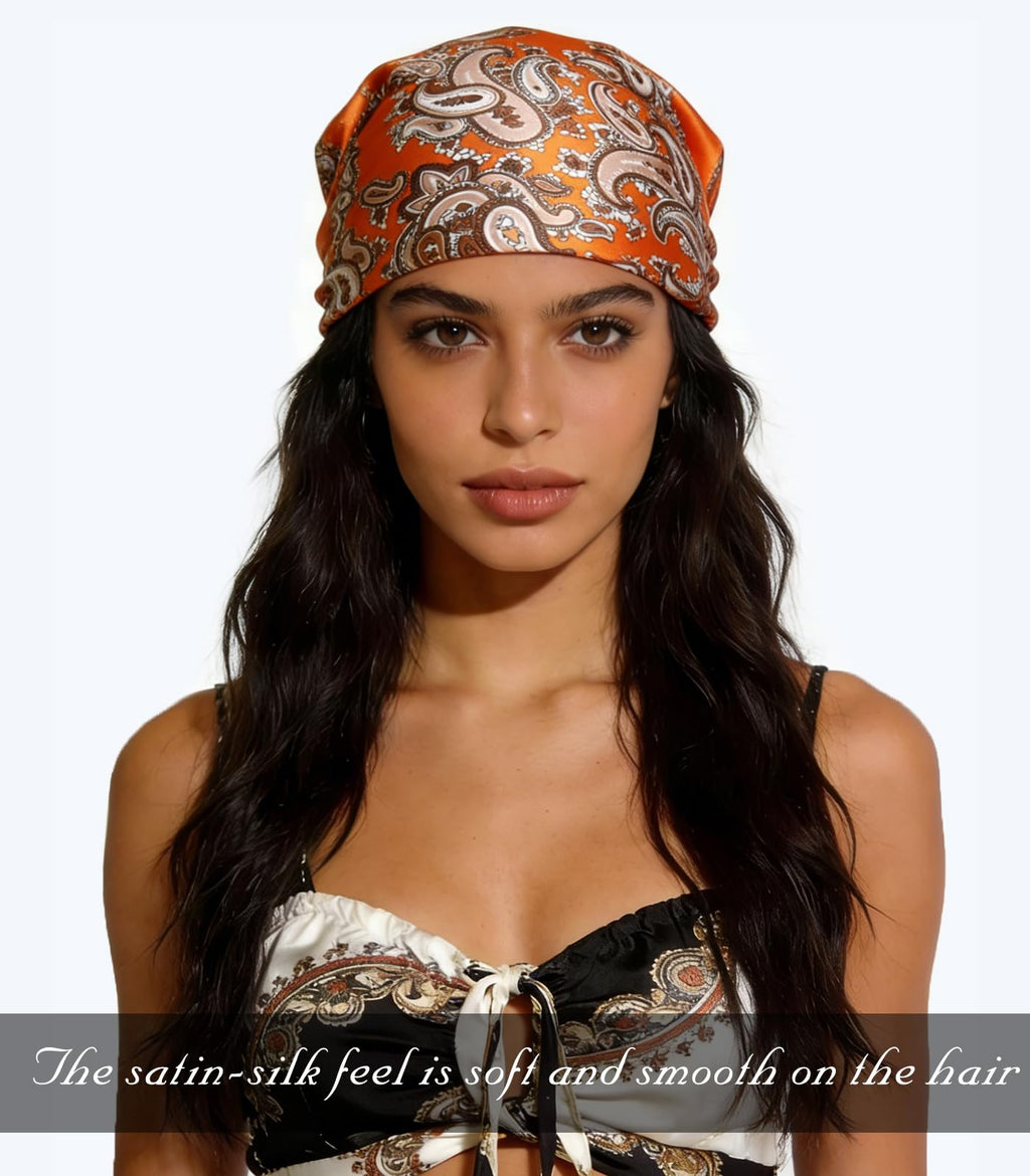 Sumolux Head Hair Scarf for Women 35" Like Satin Silk Hair Wrapping Bandana