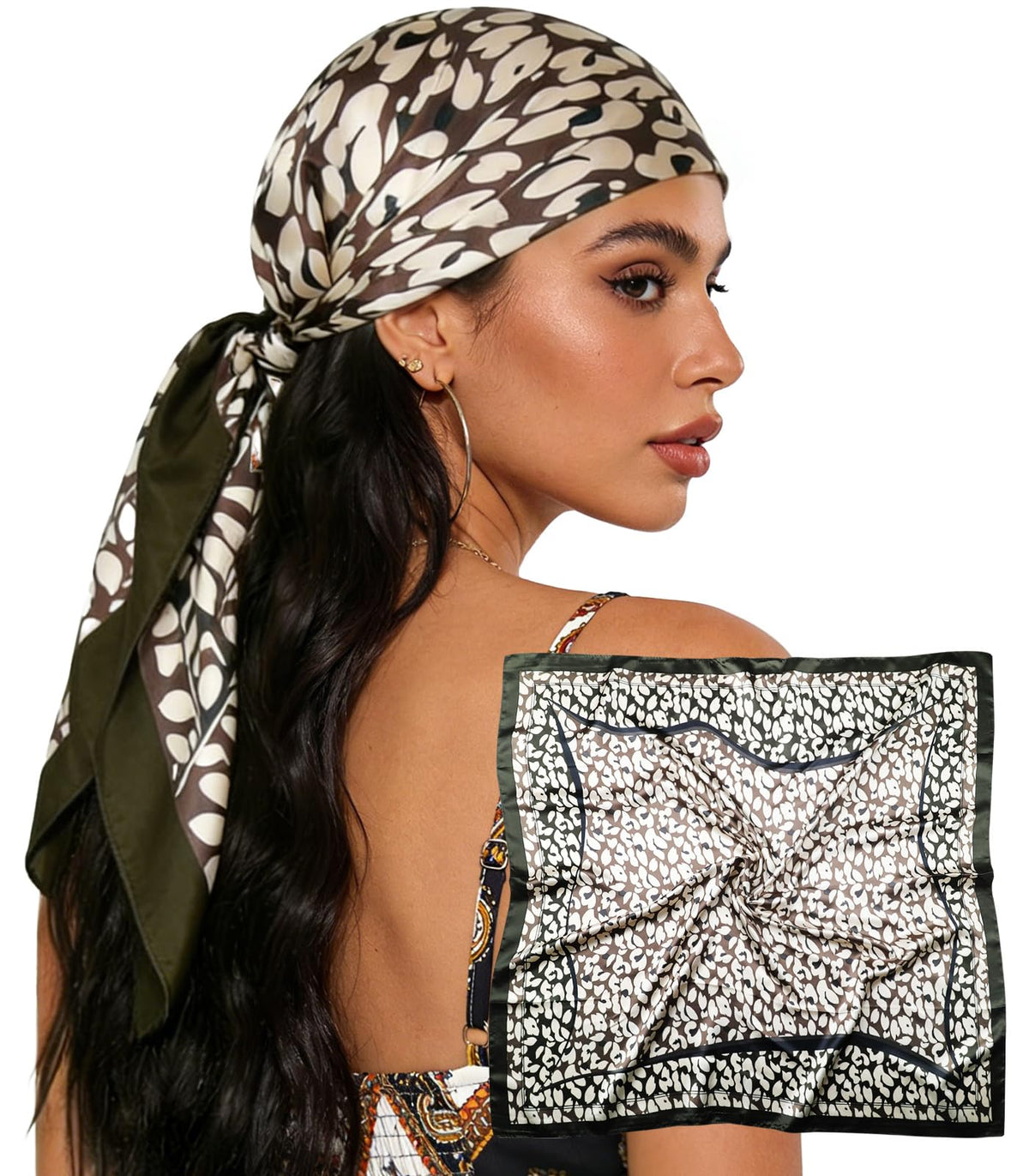 Sumolux Head Hair Scarf for Women 35" Like Satin Silk Hair Wrapping Bandana