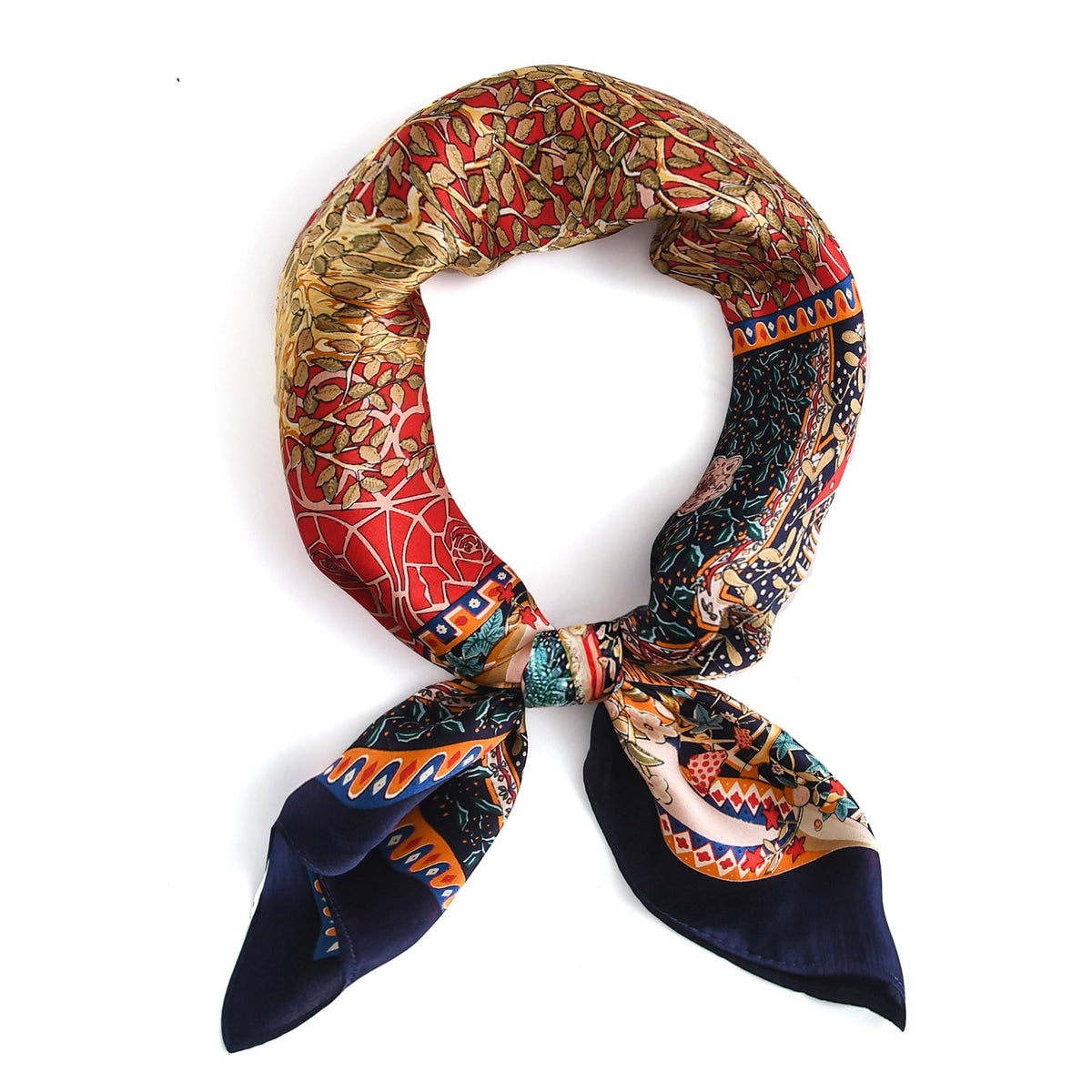 Ciormis 100% Mulberry Silk Scarf-Women's 21''/27''Square Silk Hair Head Scarf Neckerchief with Gift Packaged