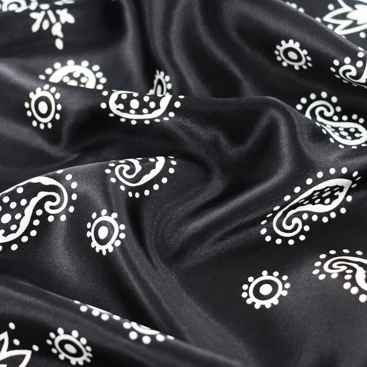 vimate 35" Square Silk Like Head Scarf - Women's Fashion Satin Scarf Bandana for Hair Wrapping at Night.
