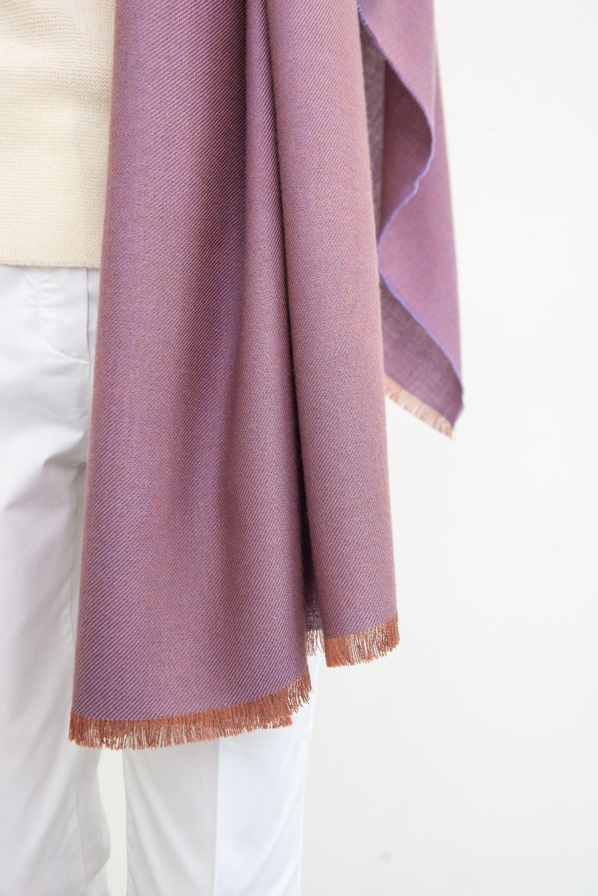 Italian Broad 70% Cashmere and 30% Silk Scarf Shawl Wrap Stole of Premium Quality Super Soft Made in Italy for Woman