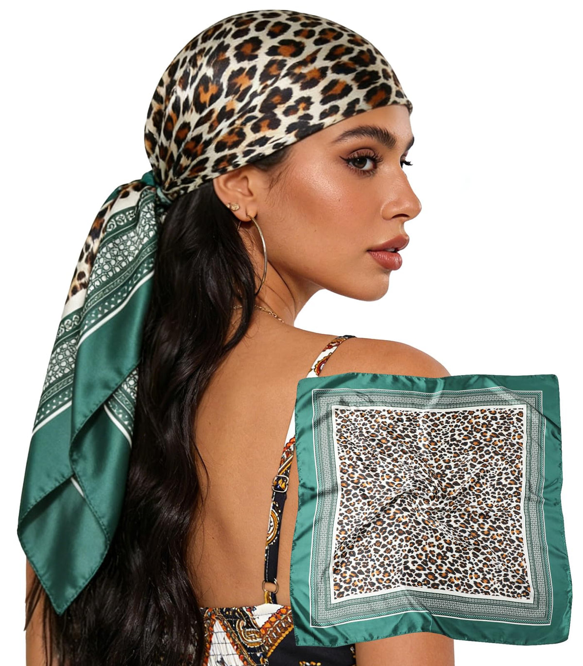 Sumolux Head Hair Scarf for Women 35" Like Satin Silk Hair Wrapping Bandana