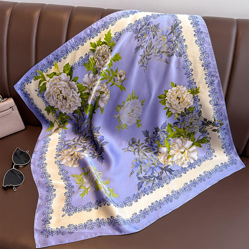 Ciormis 100% Mulberry Silk Scarf-Women's 21''/27''Square Silk Hair Head Scarf Neckerchief with Gift Packaged